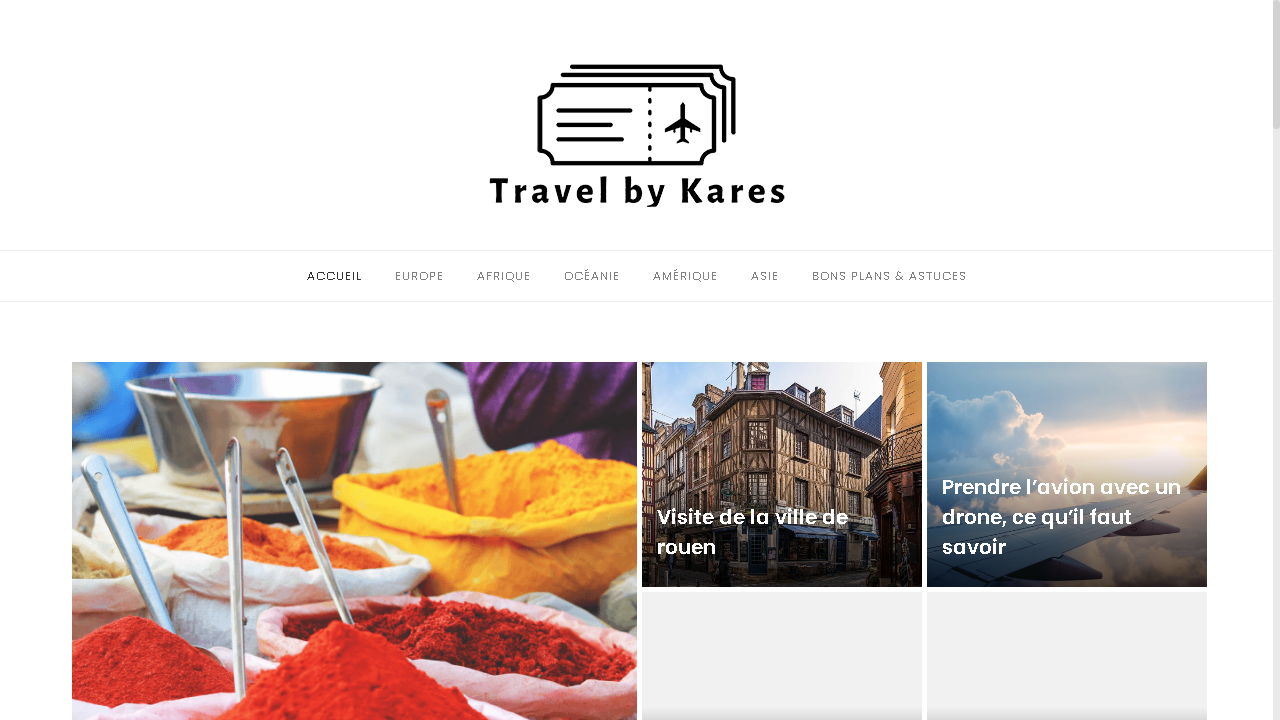 Capture d'écran de http://www.travelbykares.com/